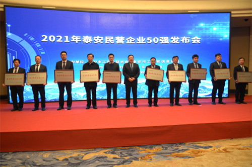 公司蟬聯(lián)泰安“民營(yíng)企業(yè)50強”